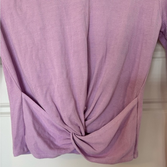 LAMade Long Sleeve Twist Front Modal Crew Neck Women’s Size S Lavender - Picture 5 of 6